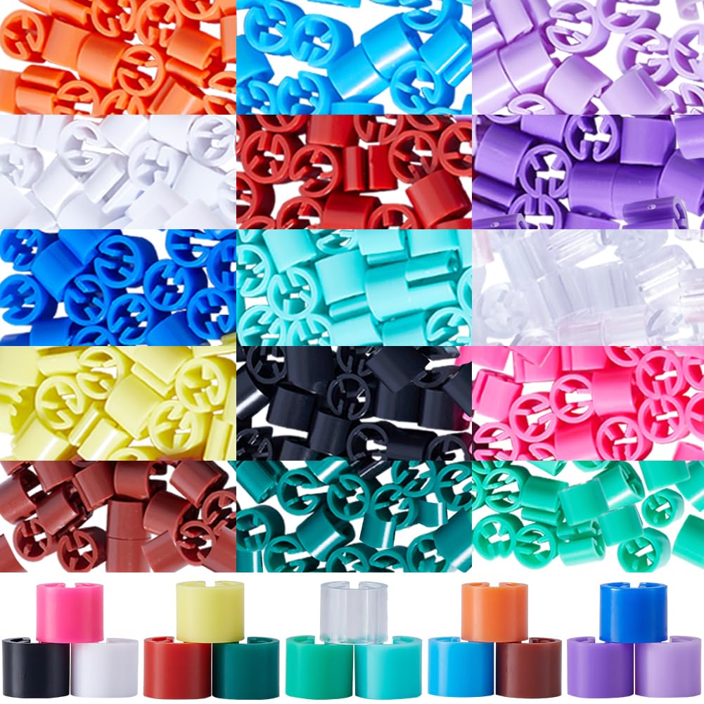 CRASPIRE 300pcs 15 Colors Hanger Size Markers Color Tags Plastic Clothes Hanger Size Markers Color-Coding Garment Markers Code Clip for Wire Hangers Clothing Pants