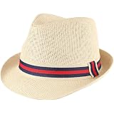 Dockers Men's Straw Fedora Hat at 