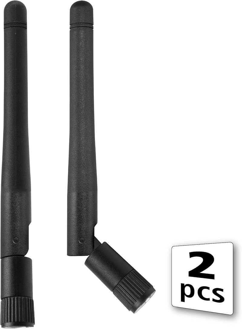 Akasa 2-Pack Tri-Band Wi-Fi Antenna RP-SMA Male 2dBi 802.11a/b/g/ac/ad