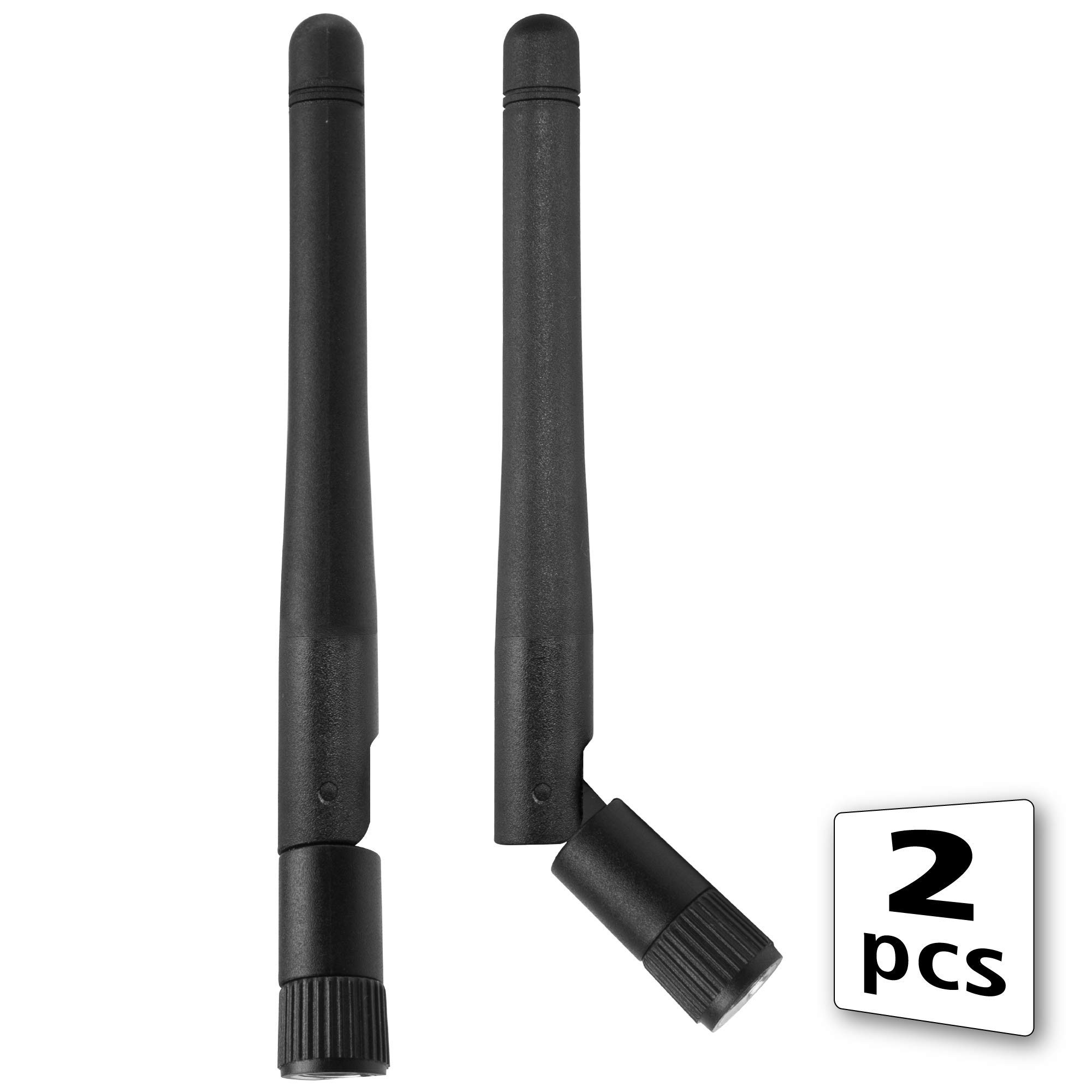 Akasa Omni-Directional Tri-Band Wi-Fi Antenna | RP-SMA Male | 2 pcs | 2dBi | Compliant with IEEE 802.11a/b/g/ac/ad Frequency | A-ATN01-BK