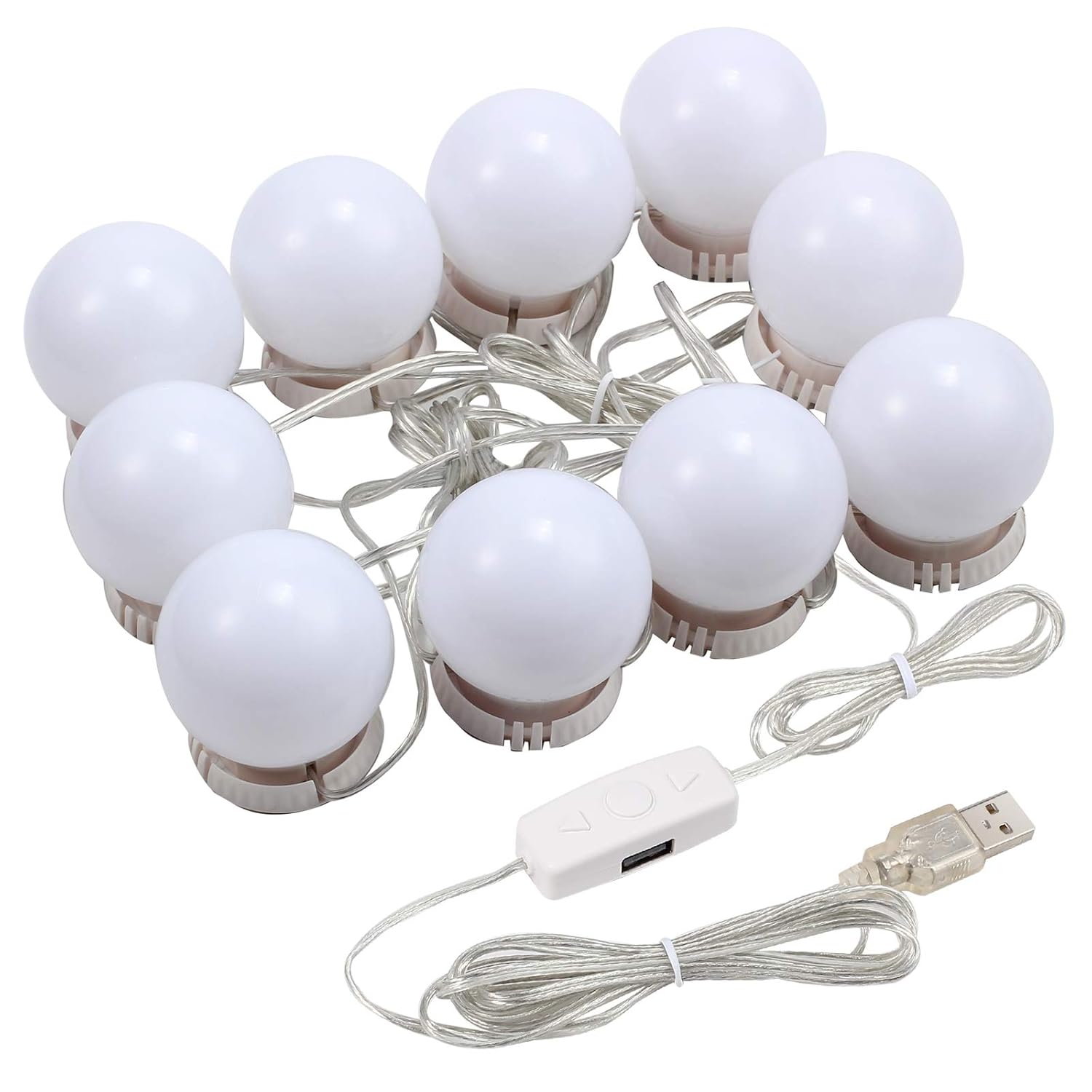 juego de 10 luces led para espejo de