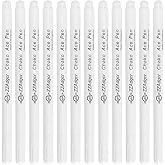 IPENNY 12Pcs White Color Heat Erasable Fabric Marking Pens Fabric Marker Water Soluble Ink Pen, Disappearing Ink Marking Pen for Tailor's Needlework Quilting Tracing and Stitching Sewing Tools