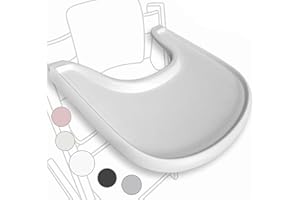 BABARTA High Chair Tray Compatible with Stokke Trip Trap Chair, Matte White - Ergonomic Curved Design - BPA-Free, Easy to Assemble