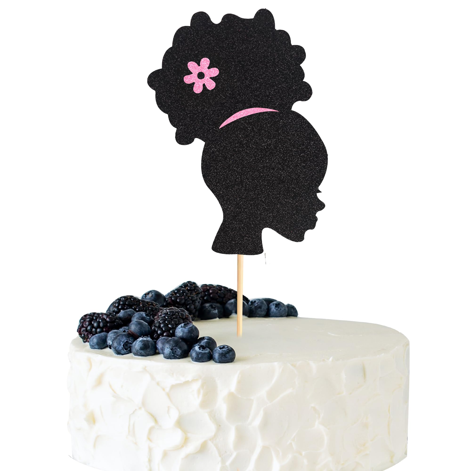 Photo 1 of Arthsdite 1Pc Happy Birthday African Girl Cake Topper Girl Birthday Cake Pick Decorations for Wedding Engagement Baby Shower Girls Birthday Theme Party Cake Decorations