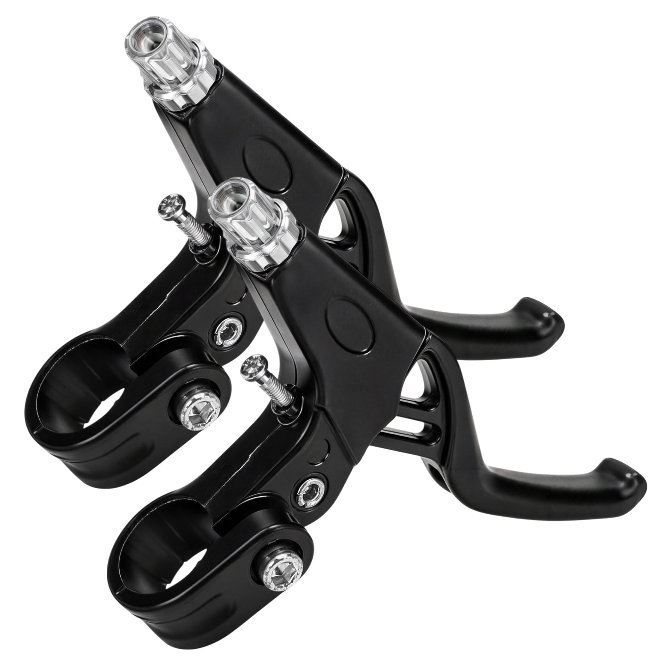 Photo 1 of 1 Pair Bike Brake Lever, 22mm Universal Bicycle Brake Handle Replacement Compatible for Most Bicycle, Road Bike, Mountain Bike, V-Brake Handlebar Aluminum Alloy MTB BMX 2.2cm/0.87inch Diameter