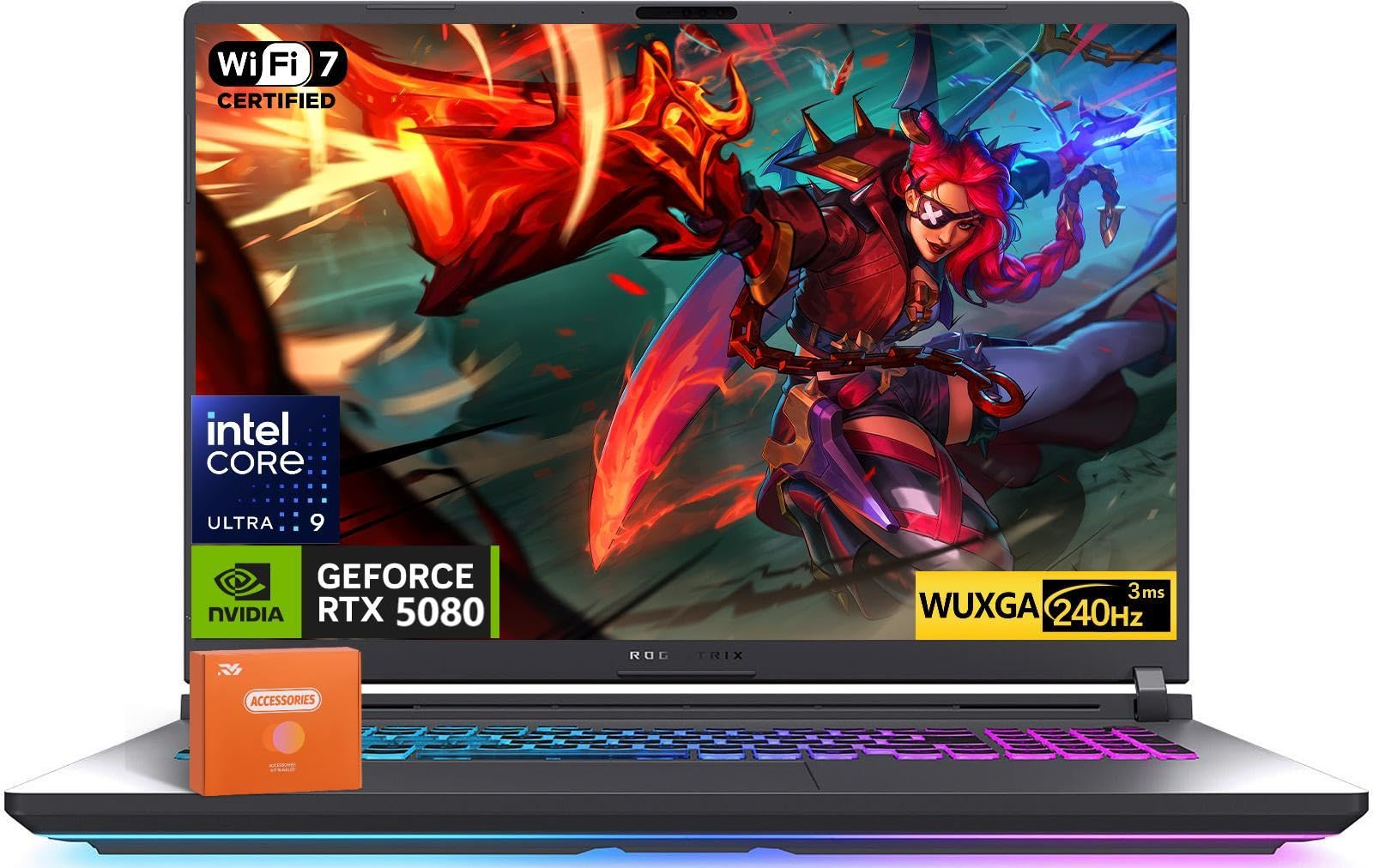 Portátil para juegos ASUS ROG Strix G18 (2025), NVIDIA RTX 5080 16 GB GDDR7, Intel Ultra 9 275HX (hasta 5,4 GHz), pantalla Rog Nebula Premium de 18 240 Hz 2,5 K, WiFi 7, 32 GB DDR5 RAM, 2 TB SSD, Windows 11 Pro