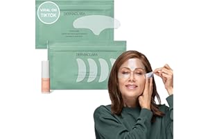 Dermaclara Face Patches Kit - Anti Wrinkle Patches for Forehead, Smile Lines, Silicone Anti-Wrinkle Frown Line Treatment, Up to 30 Uses - Kit: 1 Forehead, 2 Mouth, 2 Eye Patch & 1 Patch Prep Cleanser