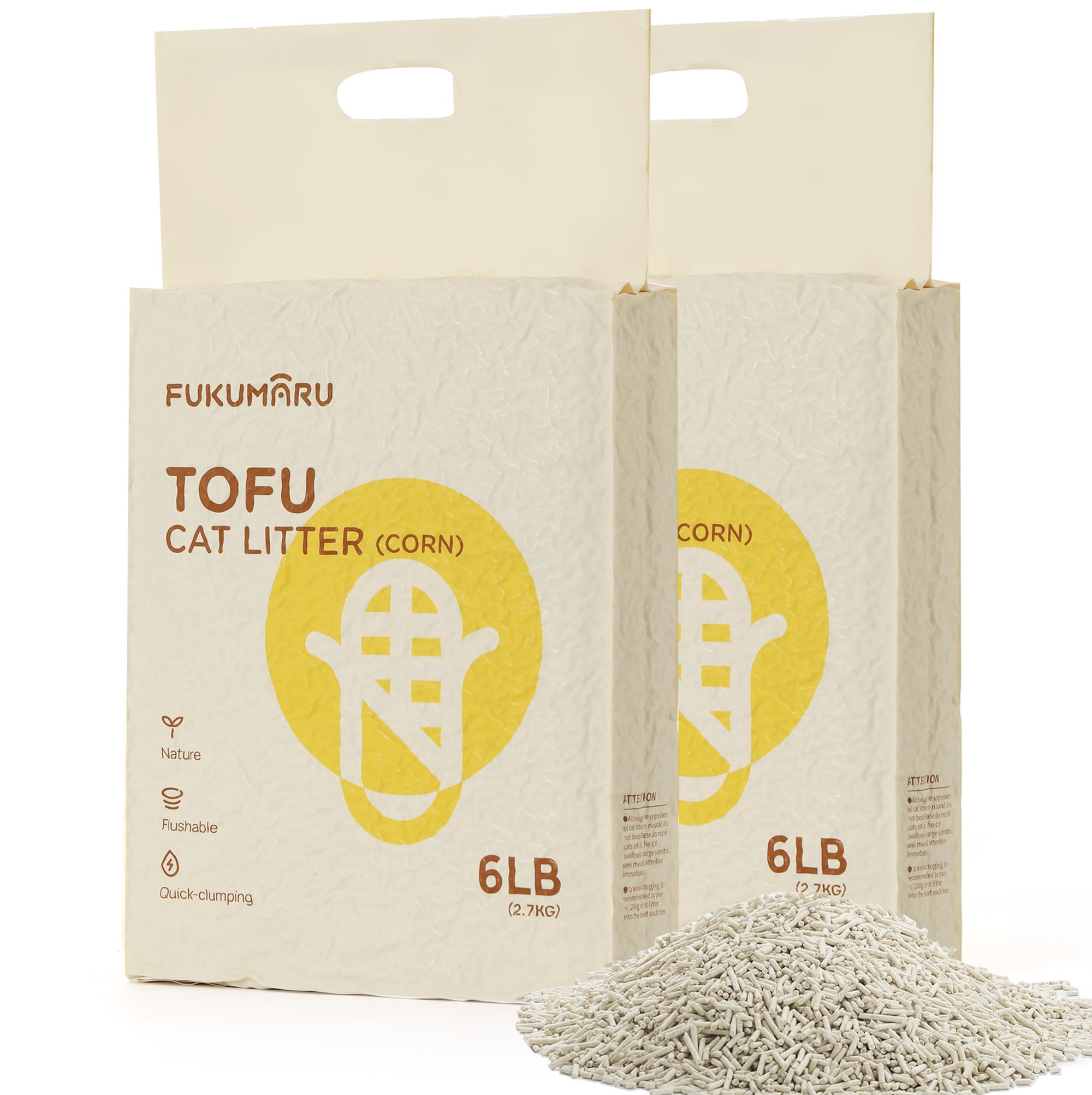 FUKUMARU 豆腐猫砂 ナチュラルフレッシュな香り 12ポンドの商品画像