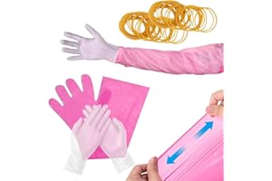 CZBRO 100 Pcs Field Dressing Gloves Deer Gutting Gloves Disposable Hunting Cleaning Mittens for Field Dressing Accessory Kit