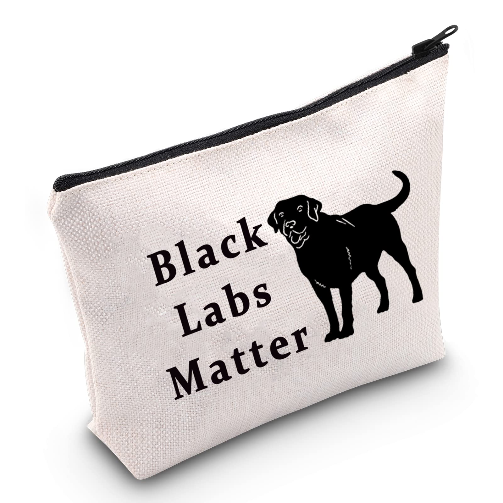 LEVLO Funny Labrador Dog Gifts for Dog Lovers Bags Black Labs Matter Makeup Bags Veterans day Mother’s Day Gifts, Black Labs Matter, Traveling