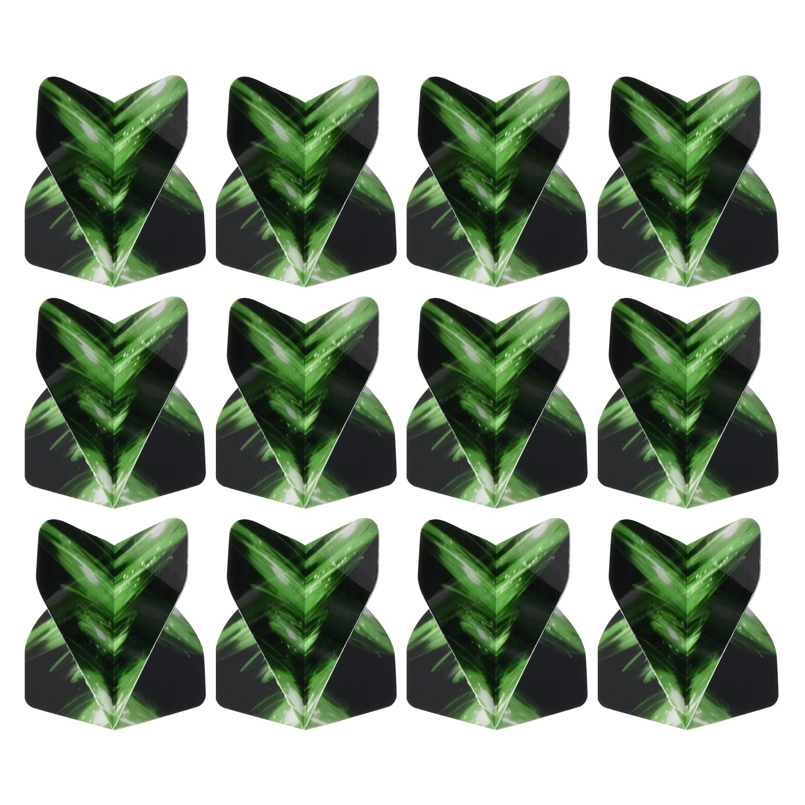 PATIKIL Dart Flights, 12 Pack PET Standard Darts Accessories Replacement Parts for Soft Tip Steel Tip, Black, Green