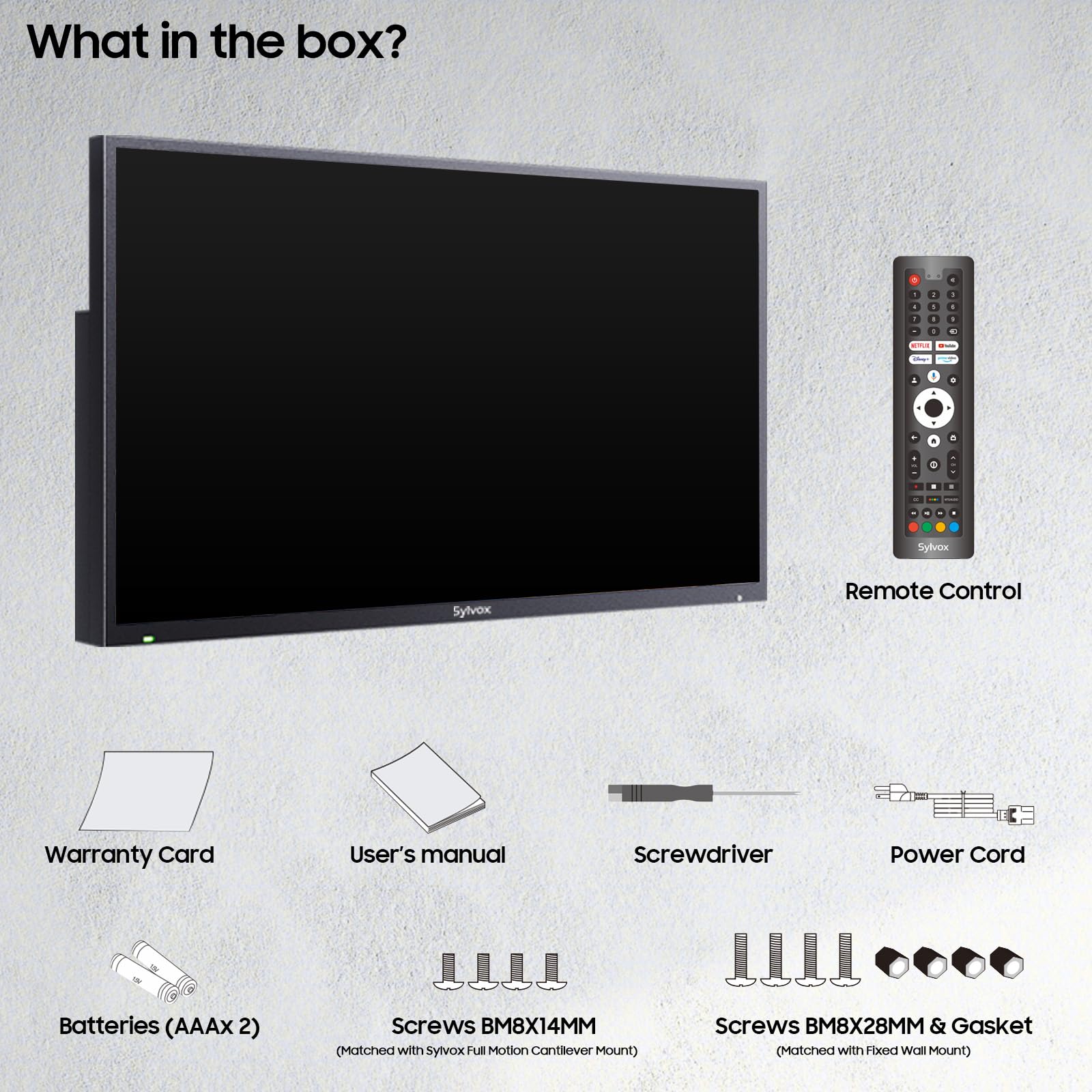 SYLVOX Outdoor TV, 65 inch Smart TV Waterproof Outdoor TVs, 4K Weatherproof Television for Outside,Support Google Assistant & Chromecast, 1000 nit Brightness Partial Sun (Deck Pro 2.0/2024)