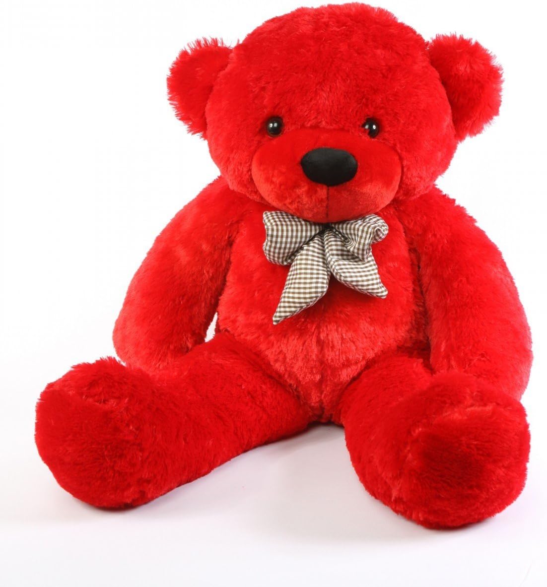 Giant Teddy Brand - 38 Inch Super Soft and Plush Cute Teddy Bear with Premium Long Fur (Ruby Red)