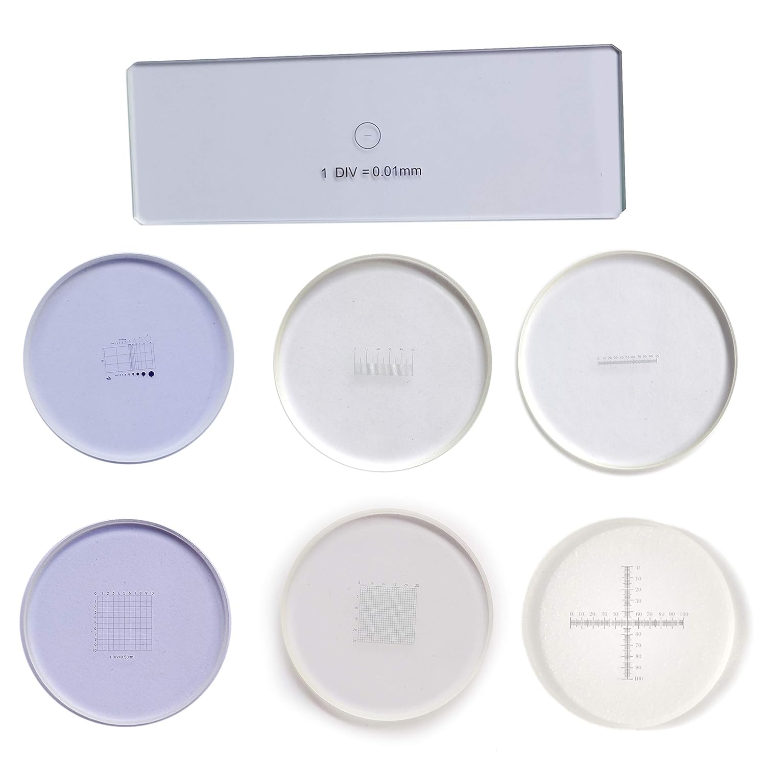 Microscope Slides Reticle Calibration Slide Ruler Microscope Objective