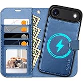 OCASE for iPhone Air Detachable Wallet Case with Card Holder, 2 in 1 PU Leather Flip Folio with RFID Blocking Stand Wrist Strap Shockproof Phone Cover 6.5 Inch 2025, Light Blue