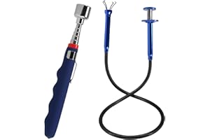 AILENYUN 20lb Telescopic magnetic picker,extendable magnet wand rod wand on a stick Claw garbage picker with light,reacher tool automotive tools for mechanics small parts grabber