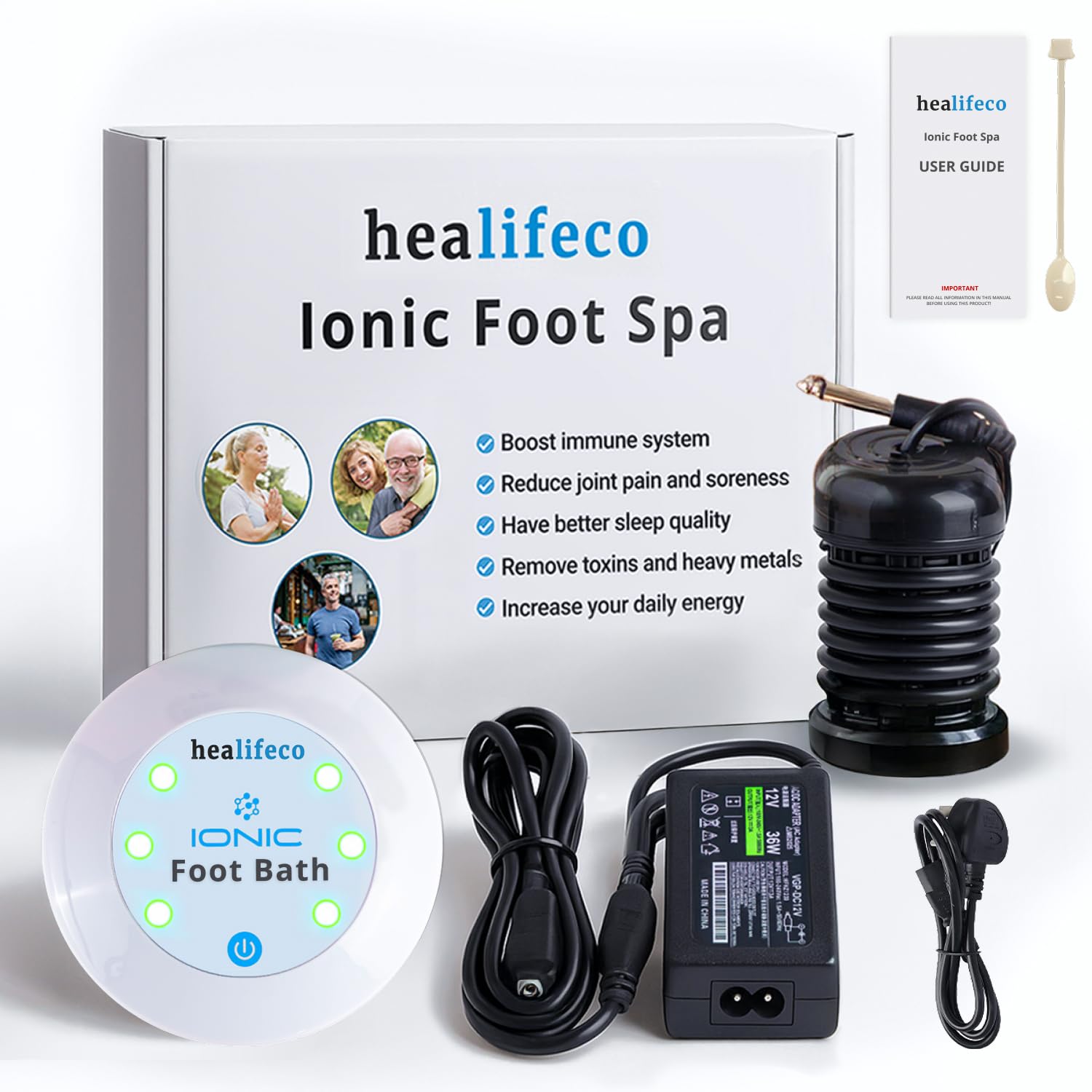 Photo 1 of Ionic Foot Spa by Healifeco – Ion Foot Bath Detox Machine - For Toxins, Heavy Metals & Free Radicals – Activates 2,000 Foot Detox Nodes – Easy 30-Min Home Detox – 90,000+ Happy Users Trust It