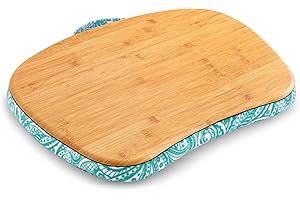 Jasenna Lap Laptop Desk - Portable Lap Desk with Pillow Cushion, Fits up to 15.6 inch Laptop for Home Office Students Use as Computer Laptop Stand, Book Tablet(1-Light Brown)