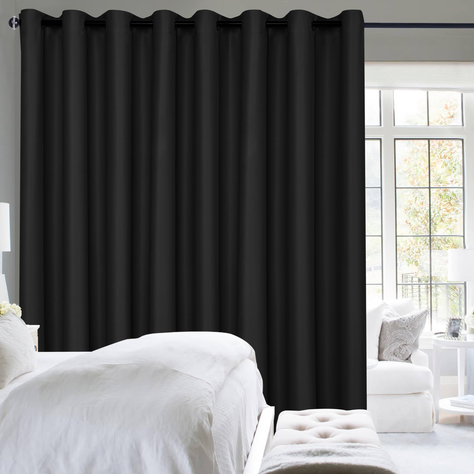 Hiasan Room Divider Blackout Curtains,Extra Wide