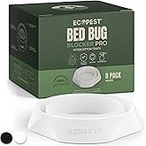 Bed Bug Interceptors &ndash; 8 Pack | Bed Bug Blocker (Pro) Interceptor Traps (White) | Insect Trap, Monitor, and Detector for Bed Legs