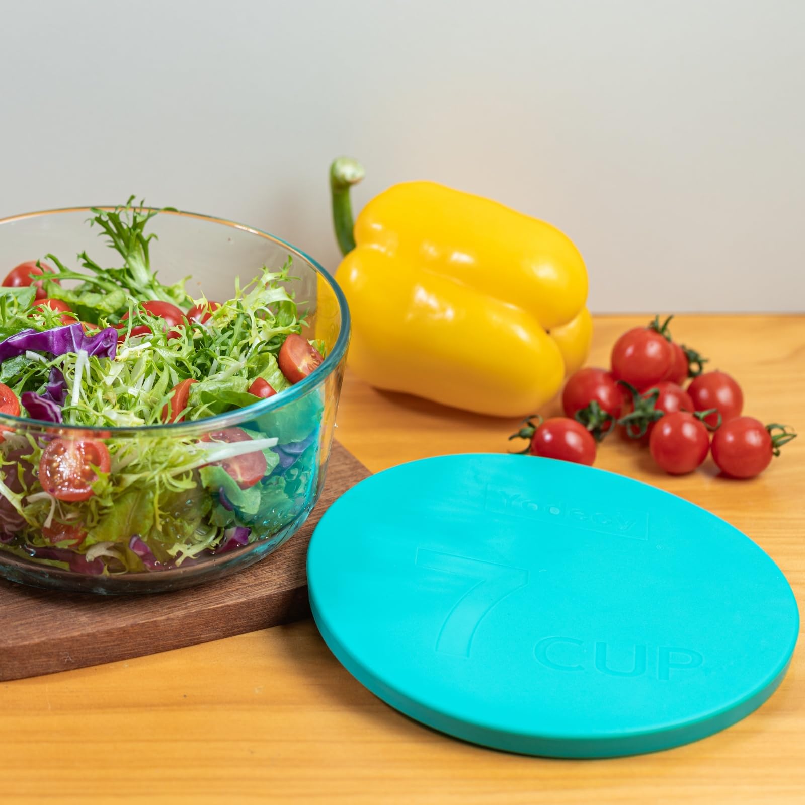 Photo 1 of 1 Pcs 7 Cup Green Silicone Bowl Lid fit Pyrex and Anchor Hocking Glass Bowls 7402-PC 7 Cup, 7.28in diameter Lid(Green)