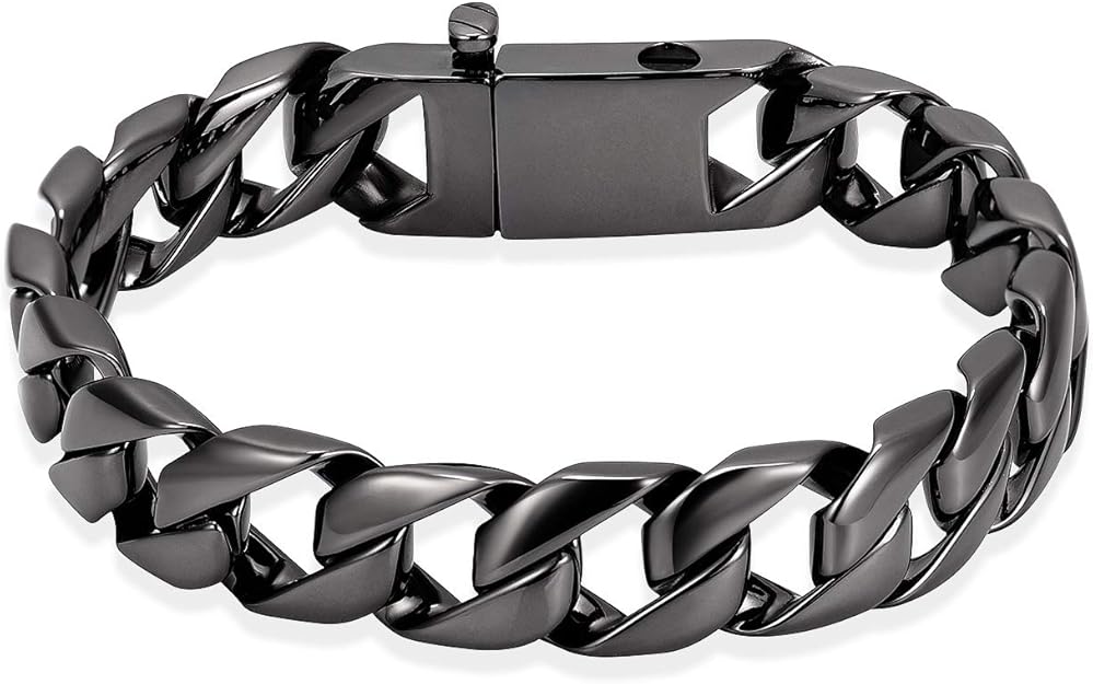 shajwo Cremation Urn Bracelet for Human Ashes for Men,Cuban Link