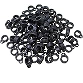 Maxmoral 100PCS Inside Diameter 8mm Black Replacement Silicone Rings Fountain Pen Anti Loss Prevention Lanyard Cover Kettle Hoop for Cell Phones and USB Flash Drives