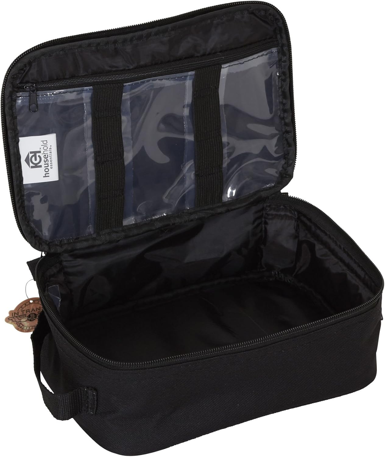 Household Essentials 6706 Grooming Toiletry Travel Bag Organizer for Men and Women, Black, Pack of 1: Home & Kitchen