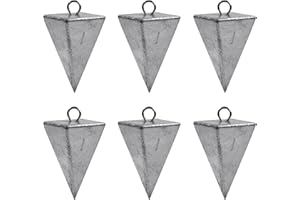 FUSIGO Pyramid Sinkers Fishing Weights, Bullet Fishing Weights Sinkers Tangle Free Fishing Weights for Saltwater Surf Fishing Gear Tackle 1oz 2oz 3oz 4oz 5oz 6oz 8oz