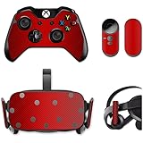MightySkins Protective Vinyl Skin Decal for Oculus Rift CV1 wrap cover sticker skins Red Carbon Fiber