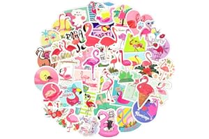 QTL Flamingo Vinyl Cute Stickers for Water Bottles,Laptops and School Supplies,Waterproof Decorative Decals for Kids,Girls,Bo