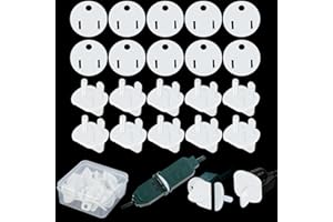 WENFAN 10 Sets Weatherproof Gaskets and Plug Protectors Covers Waterproof Extension Cord Outlet Gasket and Plugs Covers for Christmas Lighting Installation Stop Gfcis from Tripping Fit 2 or 3 Pronged Plugs
