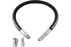 RIDGE WASHER Pressure Washer Whip Hose with Swivel, 3/8'' Power Washer Jumper Hose, Reel Connector Hoses for Pressure Washing with Adapter Set, 2 FT, 4000 PSI