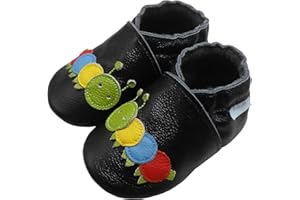 Basrakids Baby Shoes Leather Moccasins Baby Girls Boys Slippers-Soft Sole Non-Skid Lightweight Infant Toddler First Walking Shoes