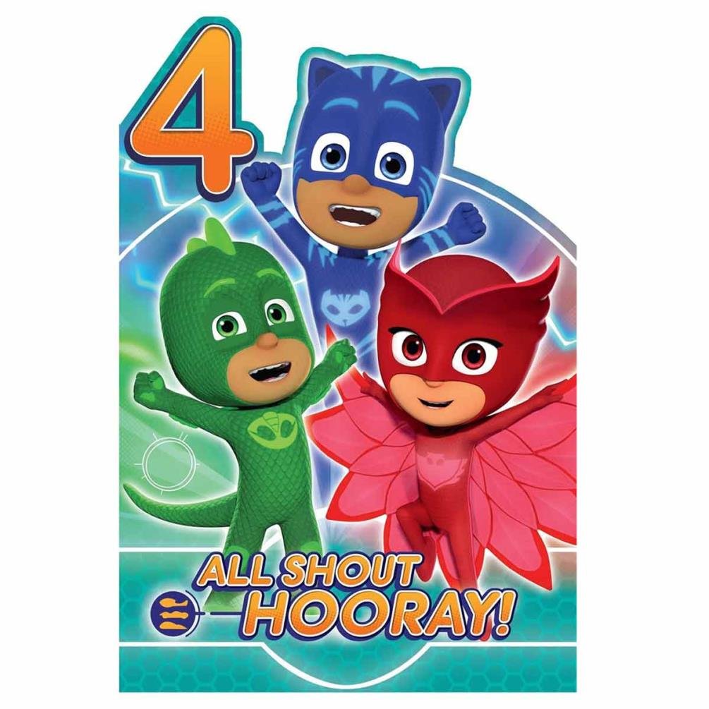 PJ MASKS 4th Birthday Birthday Card Amazon.co.uk Toys & Games