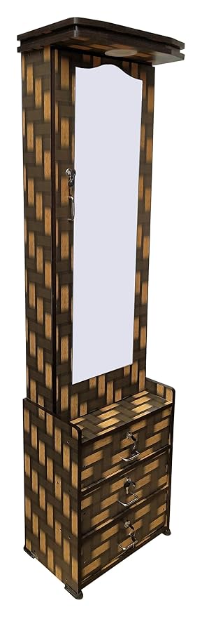 Generic Hudsons Beuzha Dressing Table with Mirror & Three Drawers in Yellow Chatai Designer Color