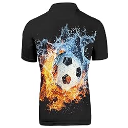 HUGS IDEA Fire Soccer Ball Print Men's Outdoor
