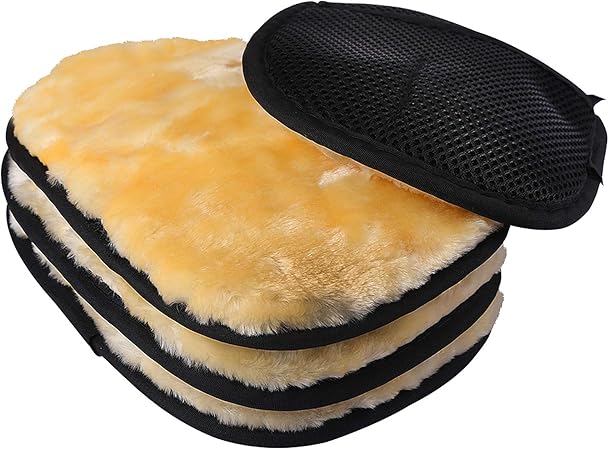 Amazon Superpdr 洗車 グローブ スポンジ ムートングローブ 洗車用品 ムートンブラシ 洗車 ムートン ふわふわ 塗装面にも優しい 毛抜けがない 泡立ち抜群 4個セット 12月品質保証 クロス タオル 車 バイク