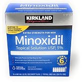 Kirkland Signature Minoxidil Topical Solution USP 5%, Extra Strength Hair Regrowth Treatment for Men, 6 Months Supply