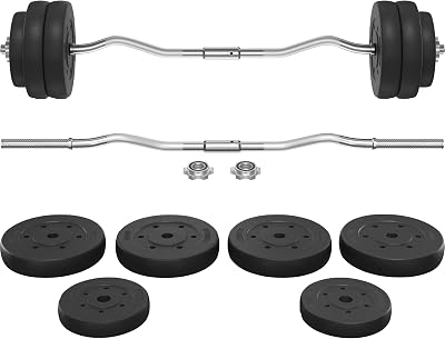Yaheetech Barbell Weight Set 30KG Adjustable Dumbbell Weight Bar Home Gym