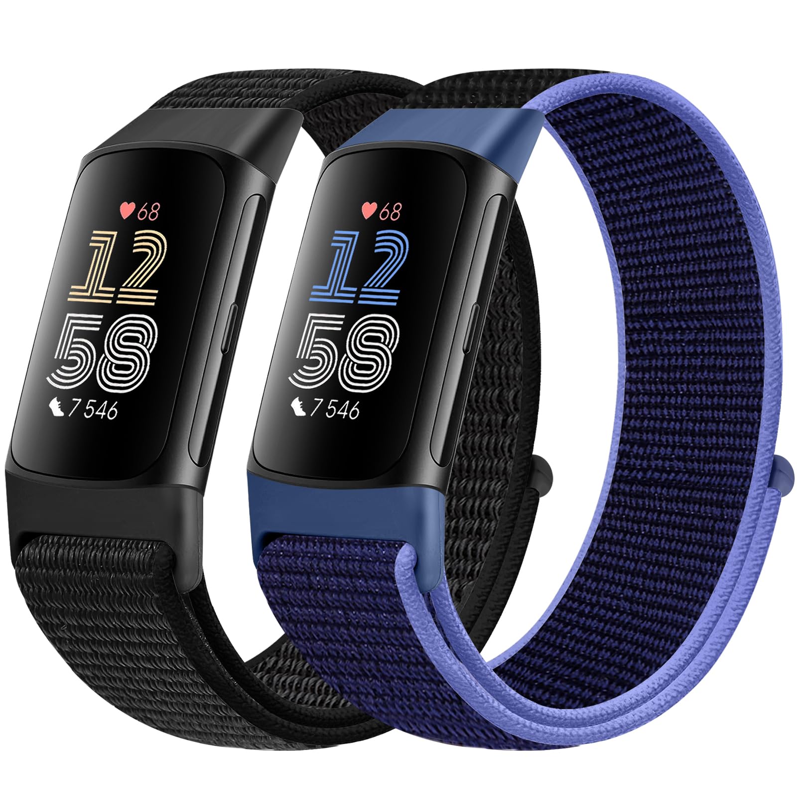 Runostrich Sport Loop Nylon Watch Straps Compatible with Fitbit Charge 6/Charge 5 for Women Men, Adjustable Breathable Replacement Soft Nylon Loop Wristband for Fitbit Charge 6/Fitbit Charge 5 — image 1