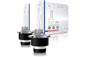 Sinoparcel D2S Xenon HID Headlight Bulbs - 8000K 35W High Low Beam 66240 85122UB 66040,etc Replacement Lights - Pack of 2