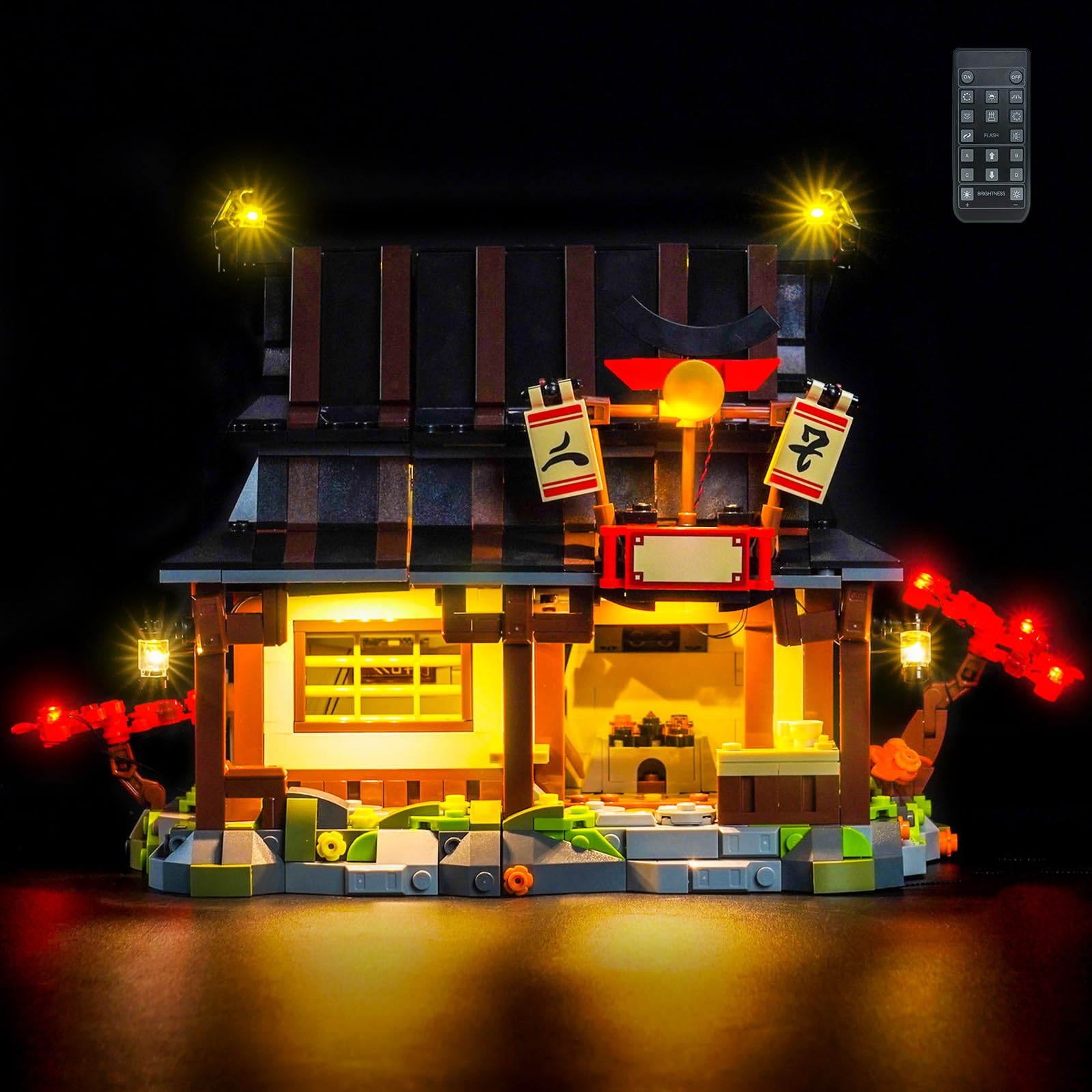 Remote Control Led Light Set Compatible with Lego Four Weapons Blacksmith 15th Anniversary 71858 (No Model), Decoration Lighting Set Compatible with Lego Four Weapons Blacksmith 15th Anniversary