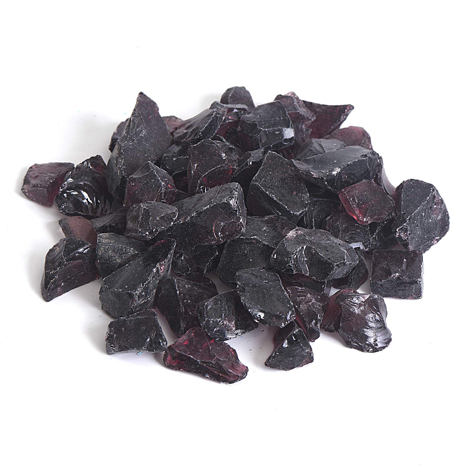 High Luster Reflective Fire Glass Gravel,Fire Gems,Fire Drops,Fire Glass Pebbles Stones Beads Chips for Fire Pit Fish Tank Aquarium Garden,1-2cm,540g/1.19lb (Grape)