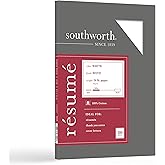 Southworth R14CF 100% Cotton Resume Paper White 24 lbs. Wove 8-1/2 x 11, 100/Box