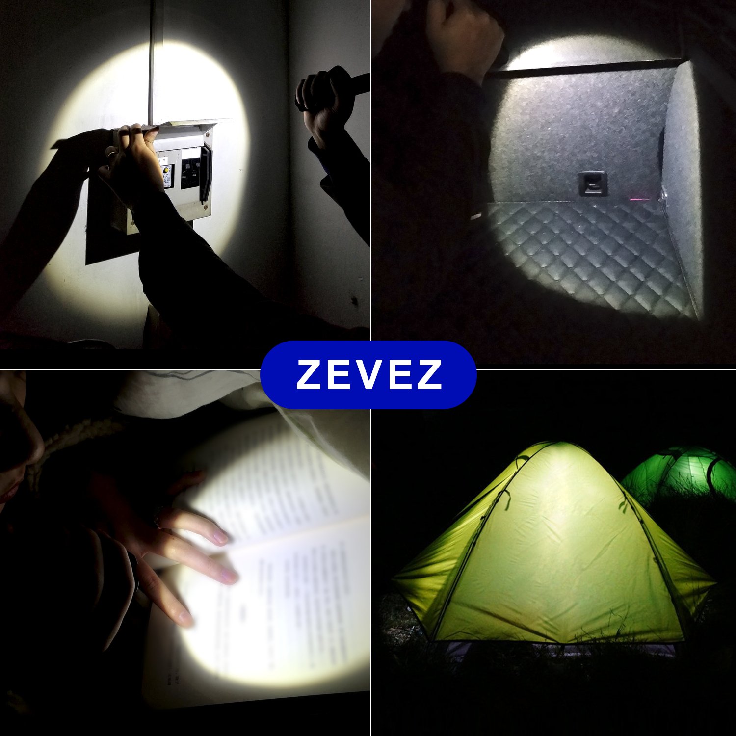 ZEVEZ F1 LED Flashlight High Powered 9 LED Mini Bright Tiny Small Kids Pocket Keychain, Best Outdoor DEC Tools For Emergency, Assorted Colors, 5 Piece