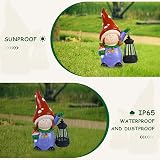 RICHIE Gnome Statue Garden Ornament with Solar LED Lights 16x25 cm view 4