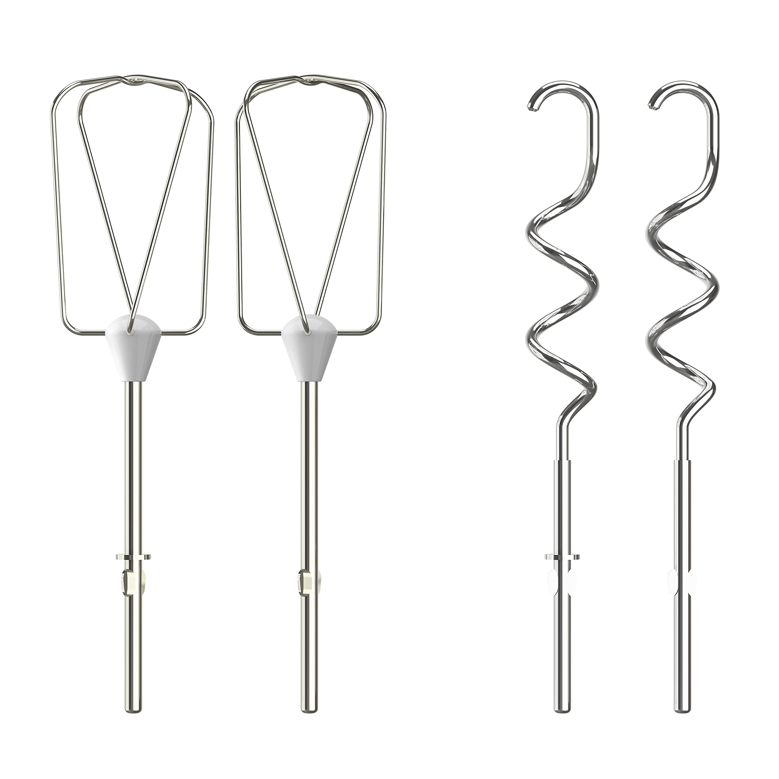 Krups 3 Mix 4000 Handmixer, 450 Watt, robustes Design, variabler Geschwindigkeitsregler, Turbo- und Auswurf-Funktion, inkl. 2 Rührbesen und 2 Knethaken, weiß/grau, GN4001 5