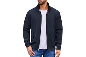 COOFANDY Mens Lightweight Jackets Casual Windbreaker Zip Up Coat Stand Collar Golf Jacket Stylish Fall Work Business