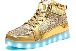 IGxx LED Light Up Shoes Light for Men High Top LED Sneakers USB Recharging Shoes Women Glowing Luminous Flashing Shoes LED Kids